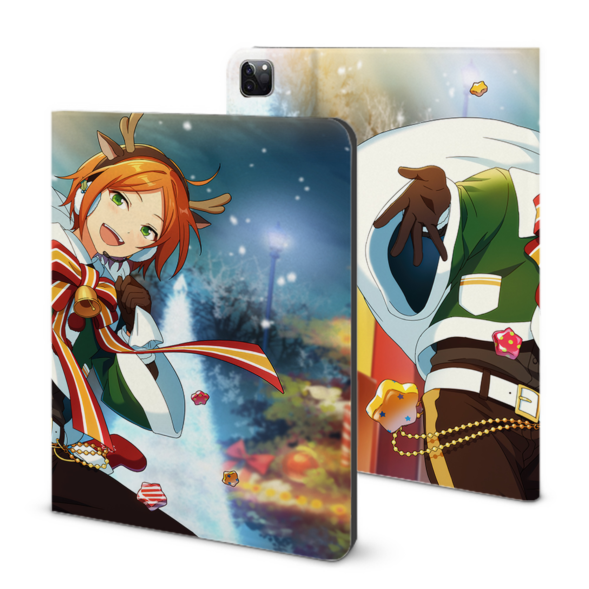 （画像用） あんさんぶるスターズ! Ensemble Stars IPad ケース ブック型 PUレザー TPU 耐衝撃 軽量 薄型 ペン収納なし 全面保護 IPad 各モデル対応